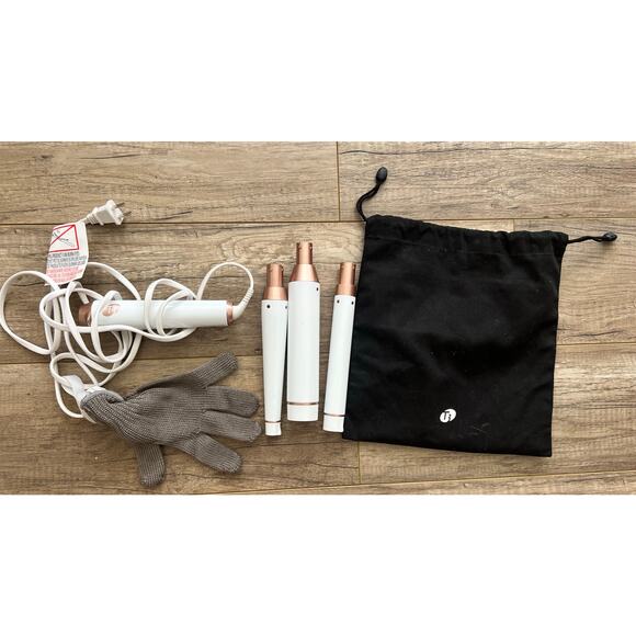 t3 Whirl Trio Interchangeable Curling Iron Barrel Set NWOT Glove Storage Bag - Picture 1 of 1